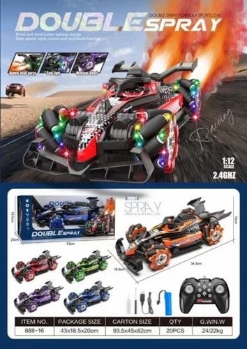 Double Spray Formula Sports Car SS00629RK High speed remote control car with realistic smoke and LED effects