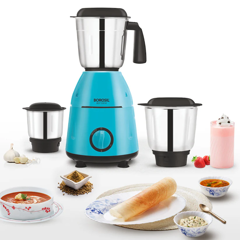 BEST 500W BLUE MIXER GRINDER (AM-HAMG500W32-BM)
