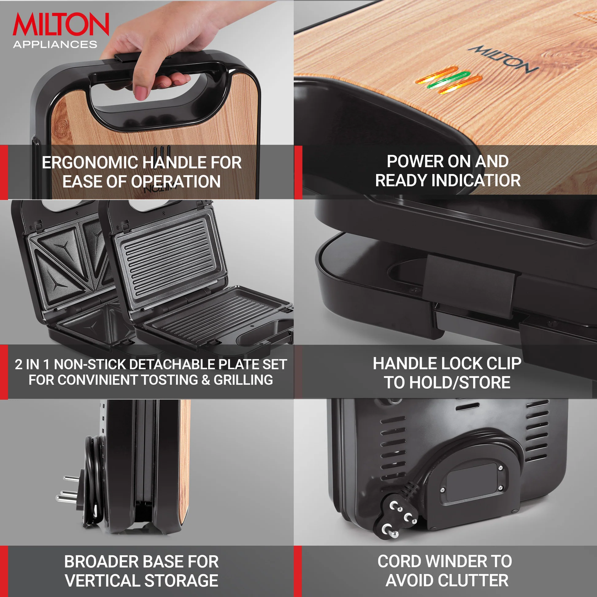 Sandwich Griller 2 in 1 HSM002 AM-HSM002-BM