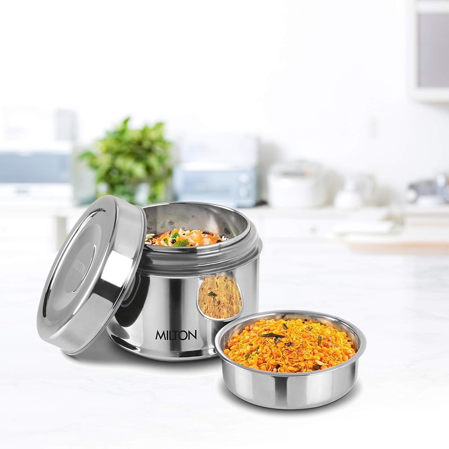 STEEL SNACK 800ML TIFFIN(AM-STSN800SS111-BM)